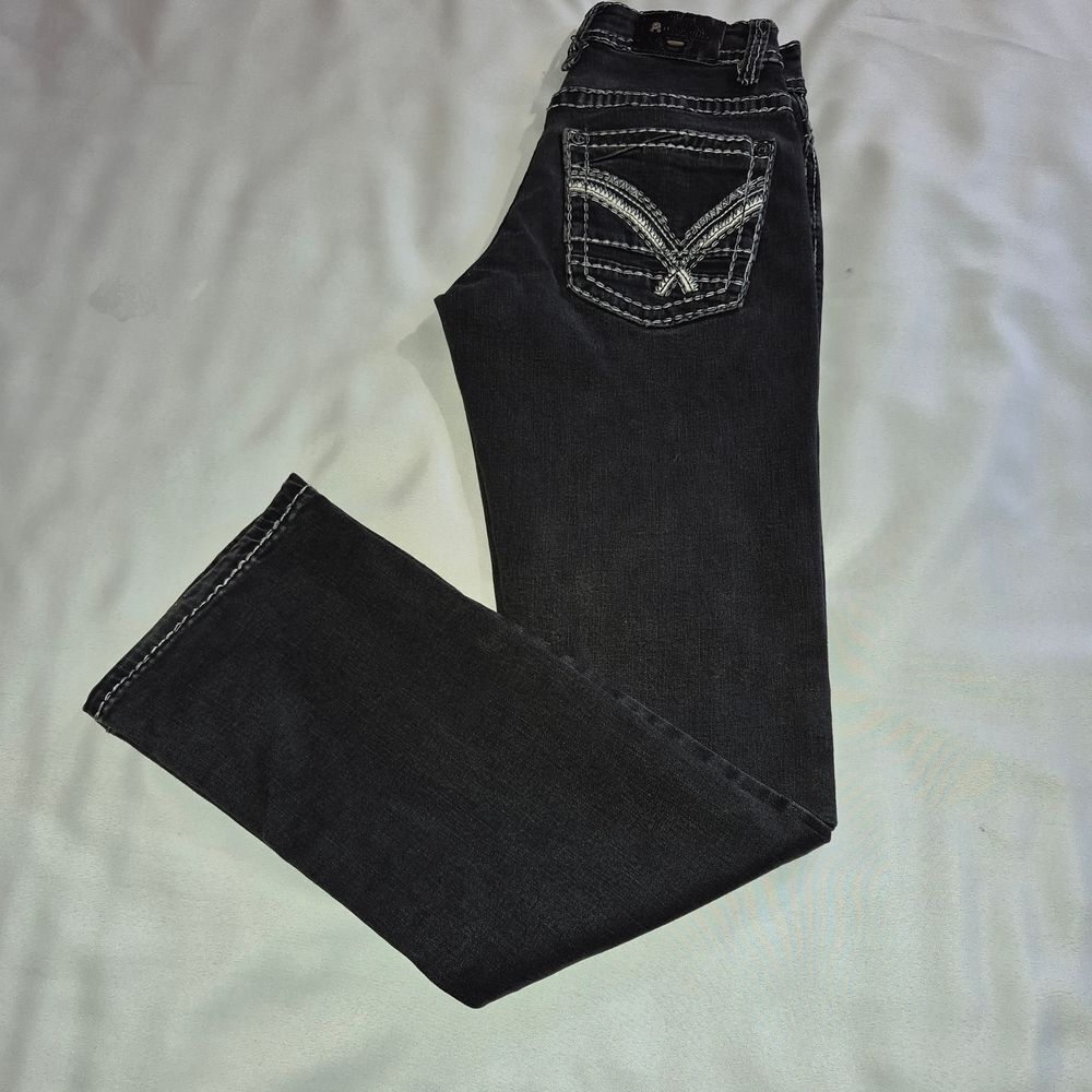 Answer Me Men's Classic Black Straight Jeans